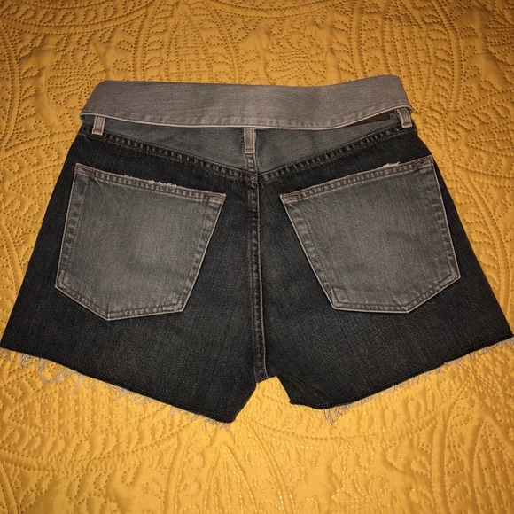 Jean Atelier Black/Grey Flip Shorts Size 28 - Picture 2 of 8